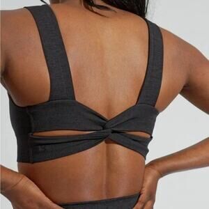 [Buffbunny Collection] Charcoal Gray Synergy Seamless Sports Bra NWT Sz Large L